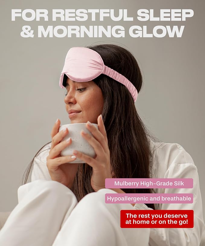 Silk Eye Mask - Pink Quartz