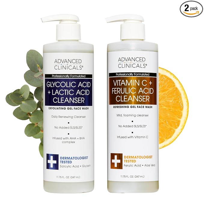 Vitamin C Face Wash + Glycolic Acid Wash Set