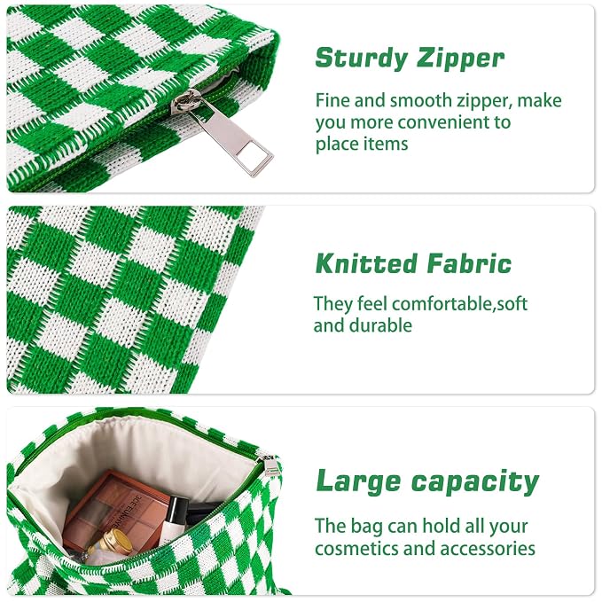 B-Checkered 3Pcs Mix Green