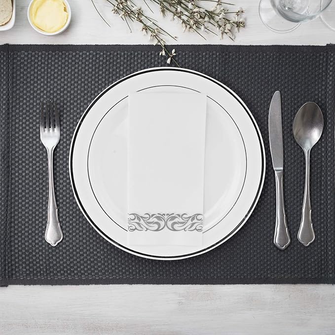 Silver Disposable Guest Towels