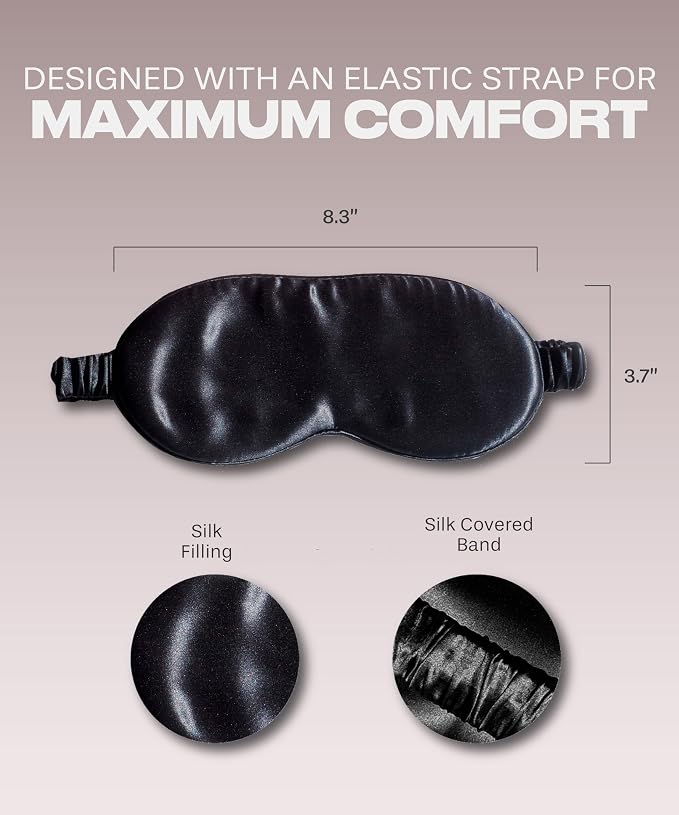Silk Eye Mask - Midnight Black
