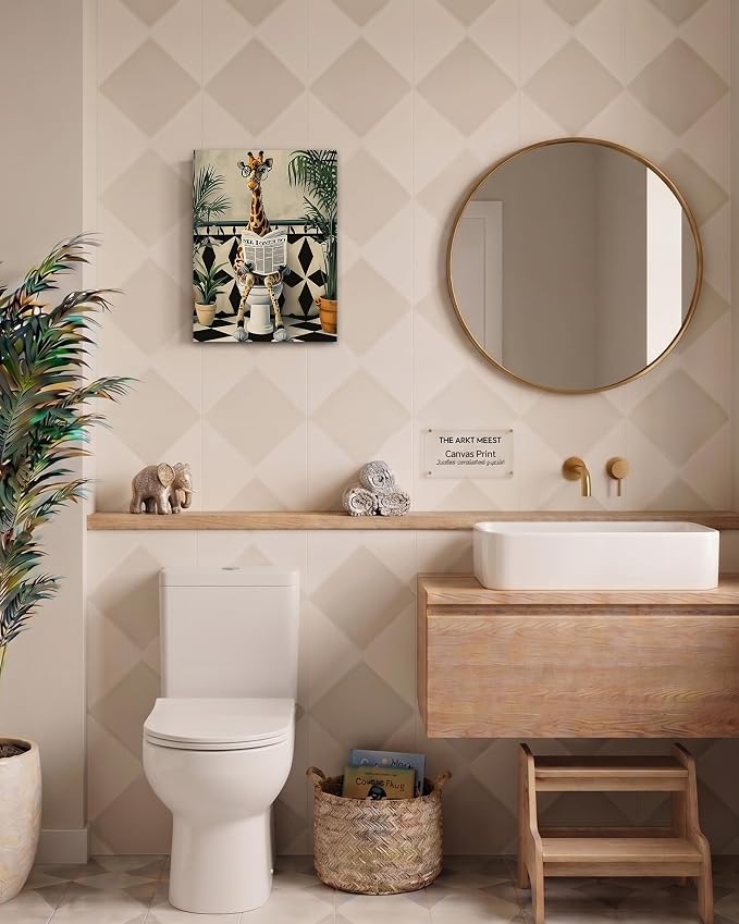 Giraffe Reading Toilet