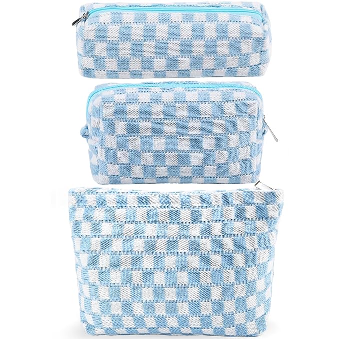 B-Checkered 3Pcs Mix Blue