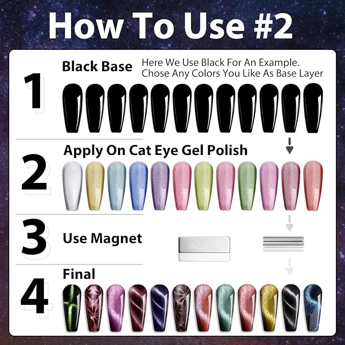 Cat Eye Gel Polish Set - 12 Colors (9D)
