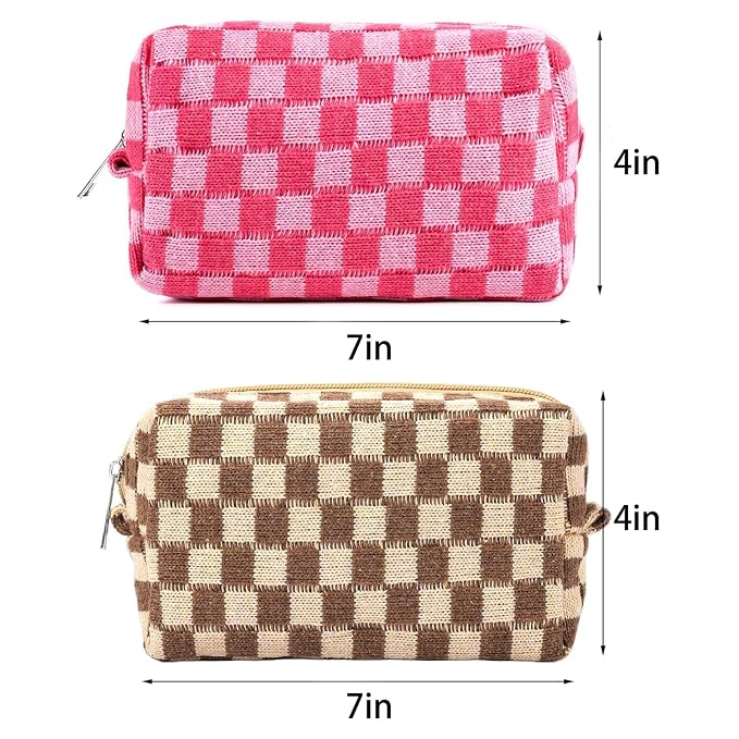 Checkered 4Pcs M Pink/Black/Green/Brown