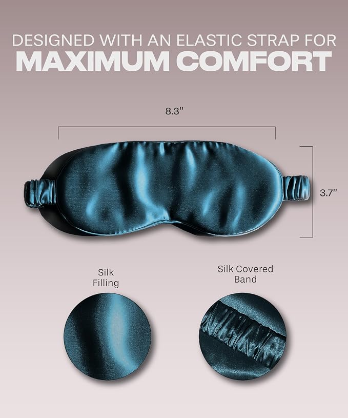 Silk Eye Mask - Midnight Blue