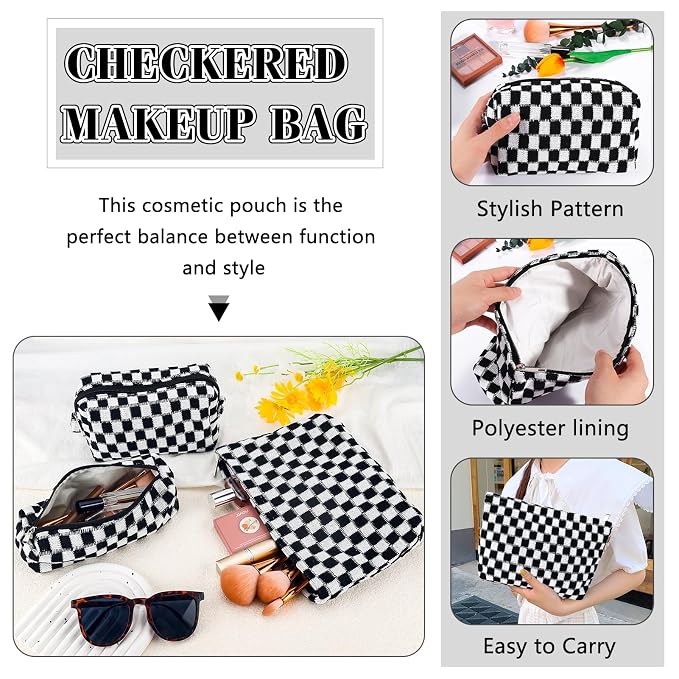 B-Checkered 3Pcs Mix Black