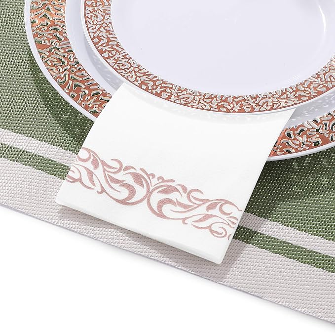 Rose Gold Disposable Guest Towels