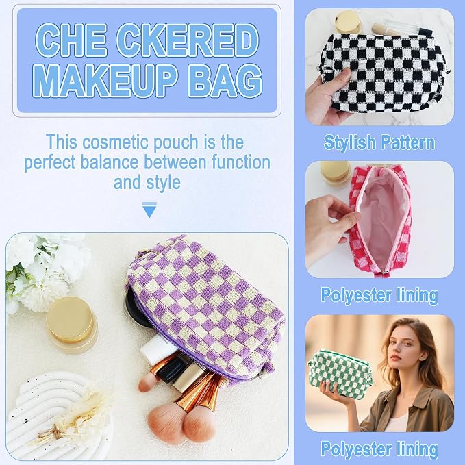 Checkered 6Pcs M Mixed Colors