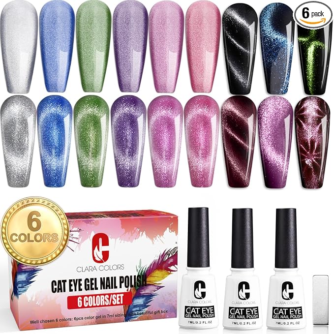 Cat Eye Gel Polish Set - 6 Colors (9D)