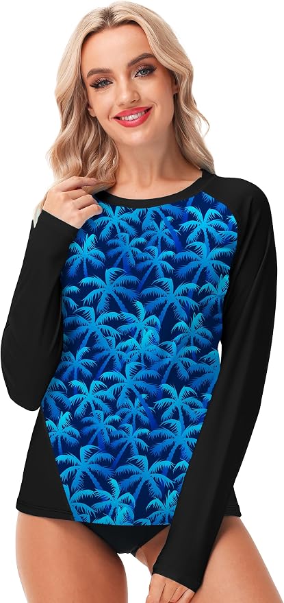 No Thumb Hole | Coconut Tree Blue