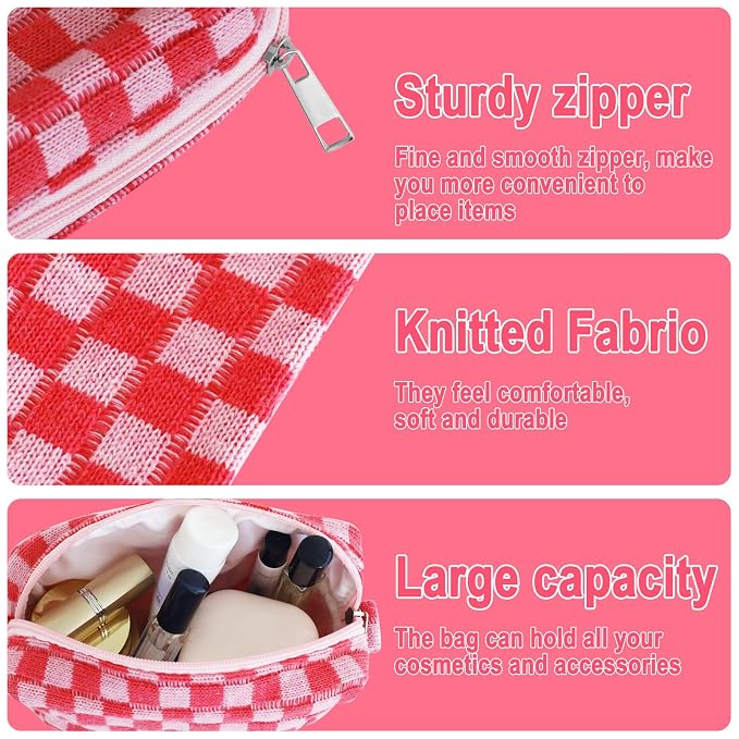 Checkered 6Pcs M Pink