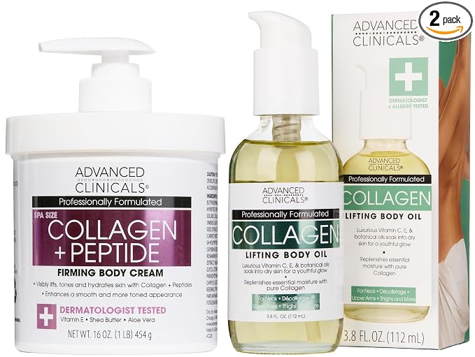 Collagen Peptides Cream + Collagen Body Oil Bundle