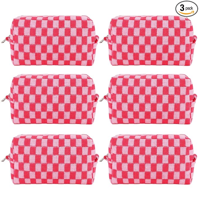 Checkered 6Pcs M Pink