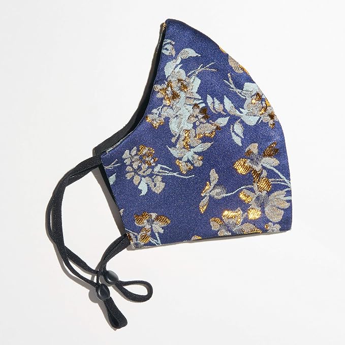 Winter Gold Floral Mask