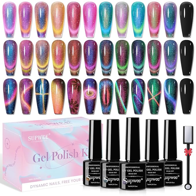 12 Colors-Chameleon Cat Eye Gel