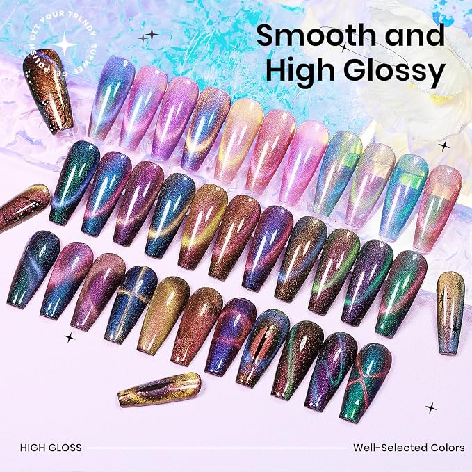 12 Colors-Chameleon Cat Eye Gel