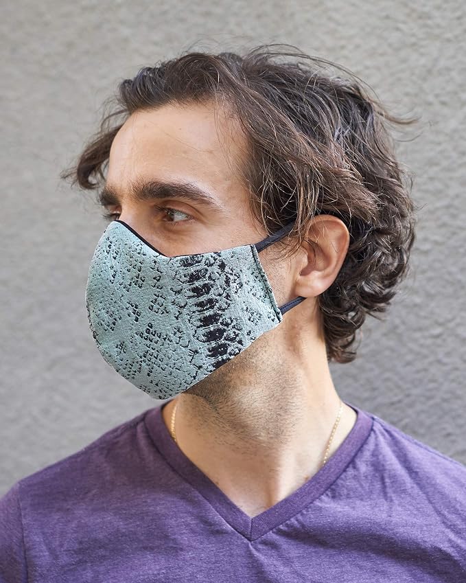 Iridescent Aqua Python Mask