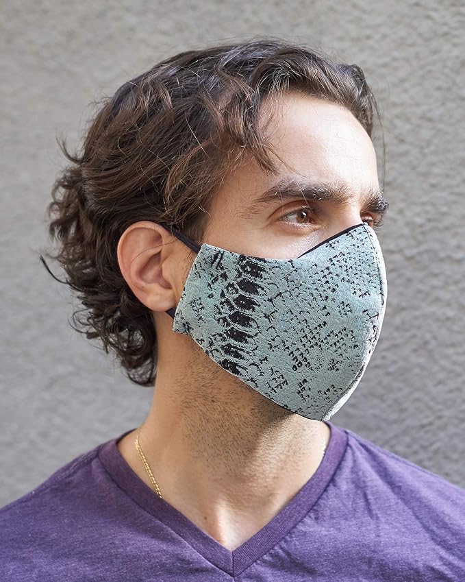 Iridescent Aqua Python Mask