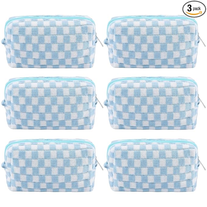Checkered 6Pcs M Blue