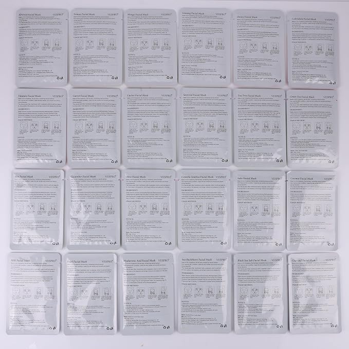 48 Pack Facial Masks Sets