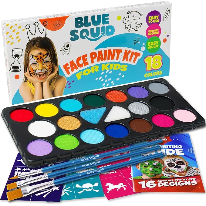 18 Color Face Paint Kit