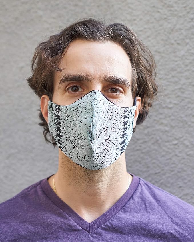 Iridescent Aqua Python Mask