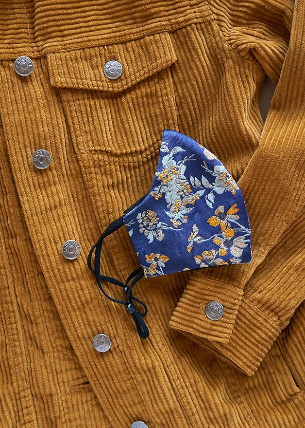 Winter Gold Floral Mask