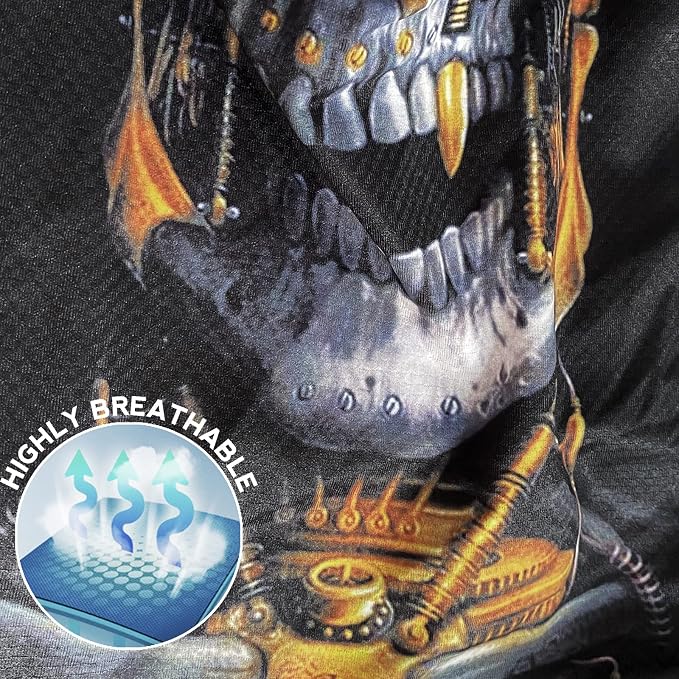 Skull Mechanical Grey-gold Face