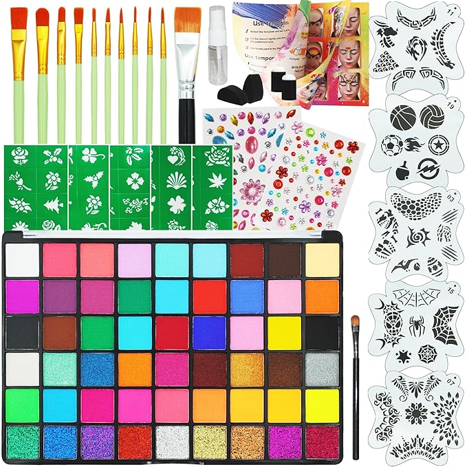 54 Color Face Painting Set