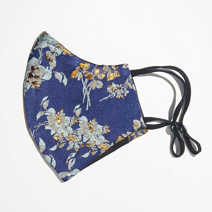 Winter Gold Floral Mask