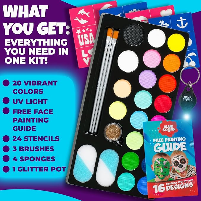 UV Face Paint Kit