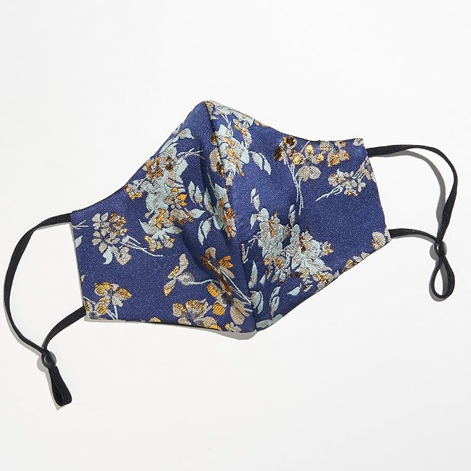 Winter Gold Floral Mask